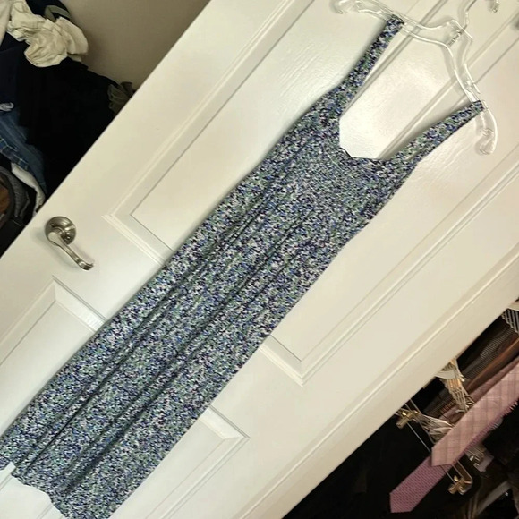 EUC ZARA FLORAL sundress viscose size XS blue green purple white - Picture 9 of 9